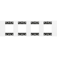 Рамка, немецкий стандарт,  цвет белый, 1шт, для 2+2+2+2 модулей (8 мод. 4 места) , KA4802M4KW, Bticino, Living now.